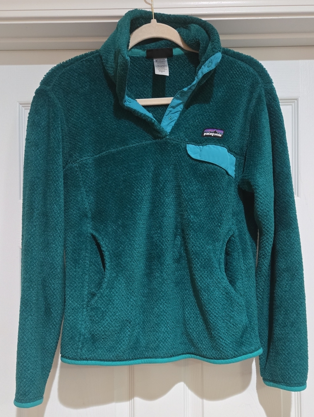 Patagonia Women's Re-tool Snap T Deep Teal/Green Pullover Size S